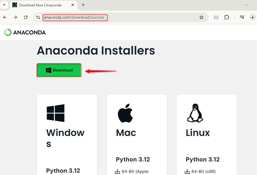Downloading Anaconda