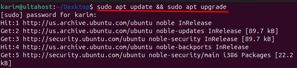 Updating the system