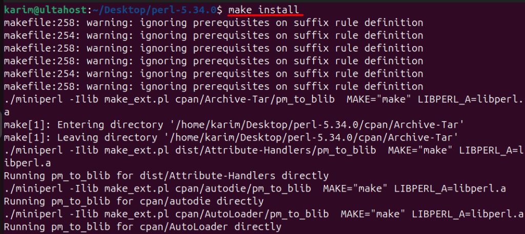 Installing Perl