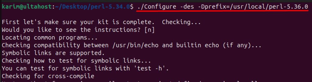 Configuring Perl