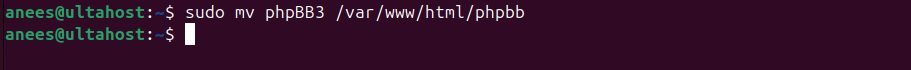 Moving the phpBB folder