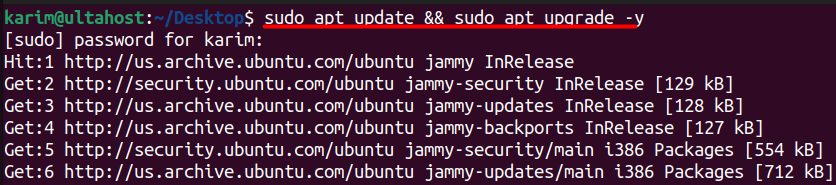 Updating the system