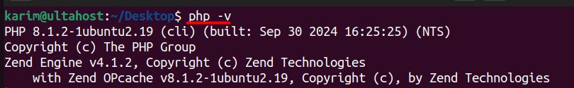 The PHP version