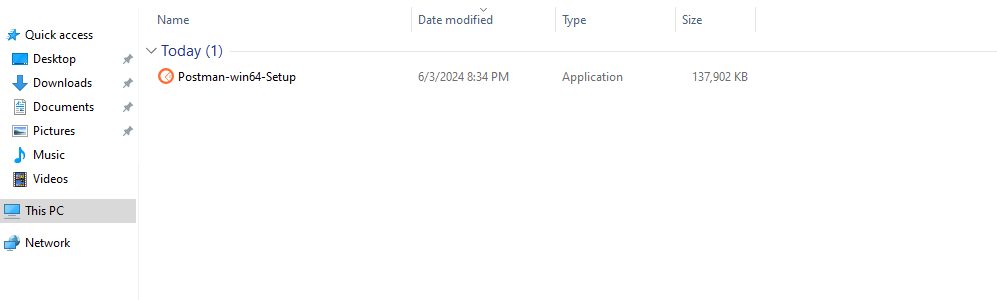 The Postman installer file
