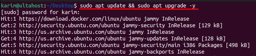 Updating the system