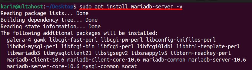 Installing MariaDB
