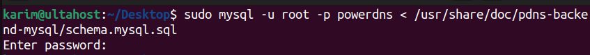 Importing the PowerDNS schema