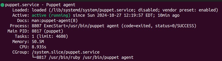 Running the Puppet agent