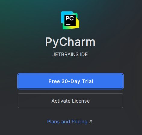 Launching PyCharm Professional