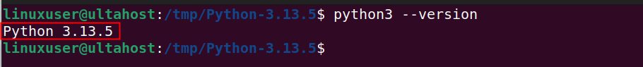 Confirming the Python version