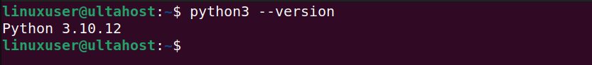 The installed Python version