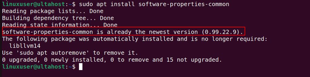 Installing software-properties-common