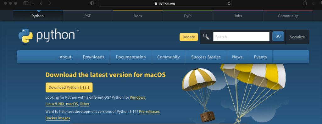 The Python download page