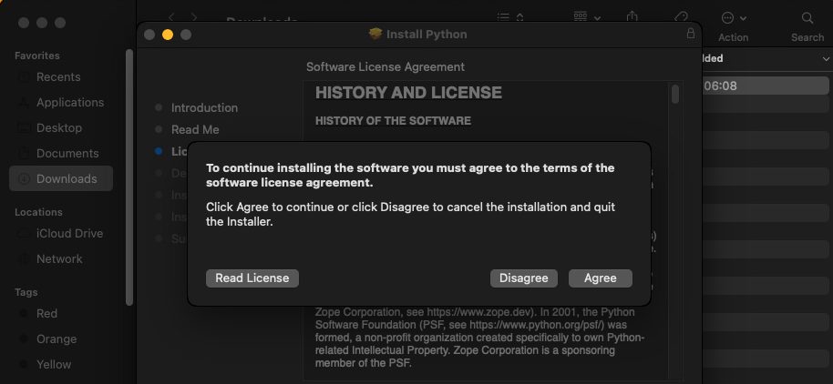 The license agreement