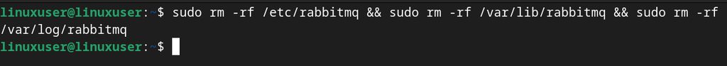 Deleting the RabbitMQ files