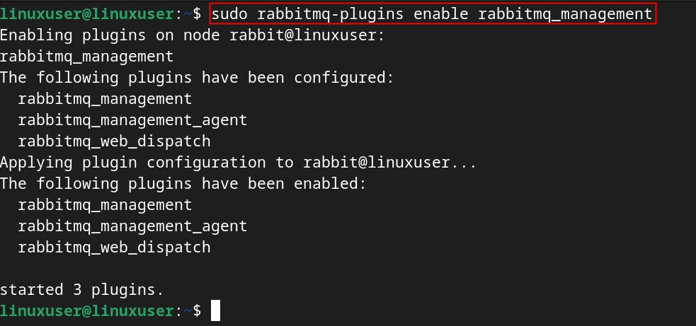 Enabling the management plugin