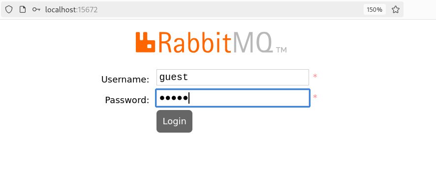 Opening the RabbitMQ dashboard