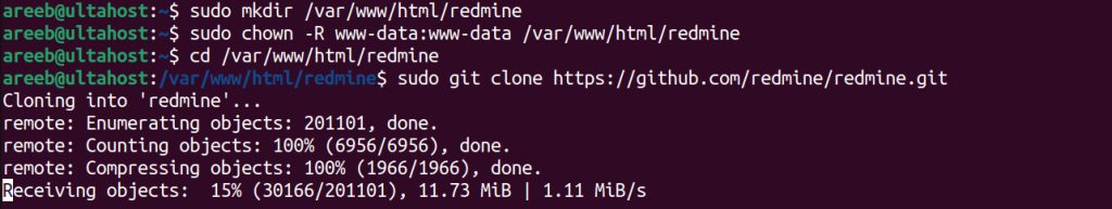 Downloading Redmine