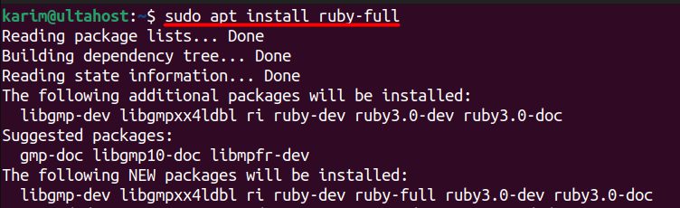 Installing Ruby with APT