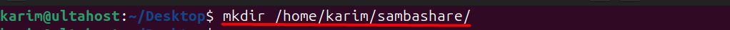 Creating the shared folder