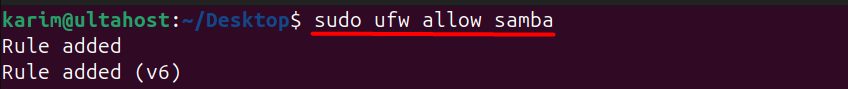 Allowing Samba