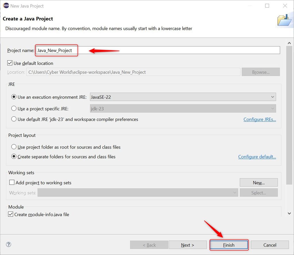 Creating a Java project