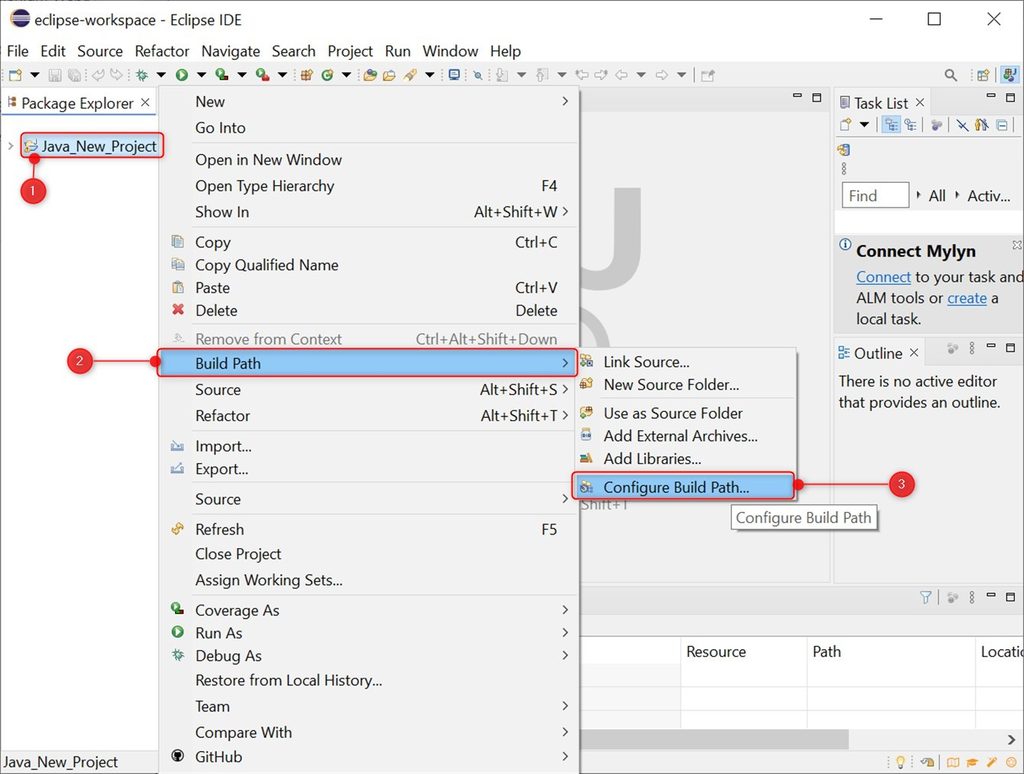 Configuring the build path