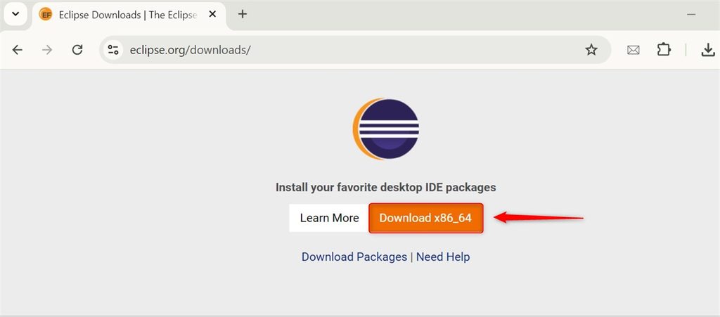 Confirming the Eclipse download