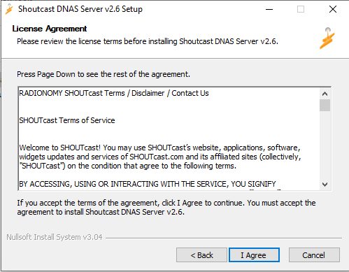 The SHOUTcast license