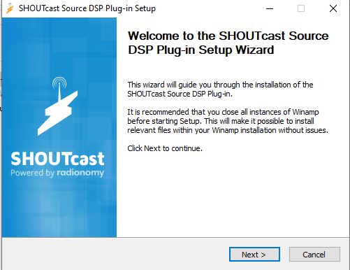 The SHOUTcast DSP plugin installer