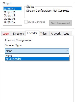 The encoded stream