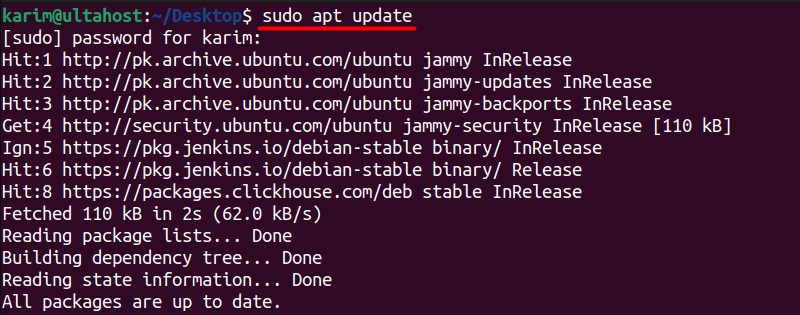 Updating the package lists