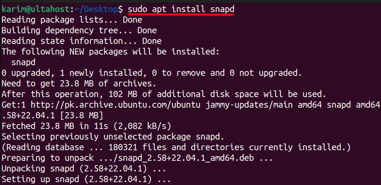 Installing snapd