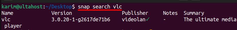 Searching for VLC
