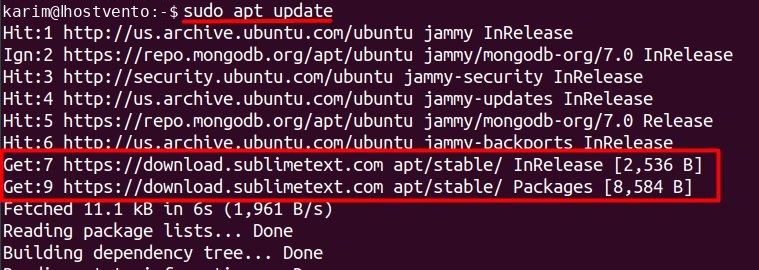 Updating the package list