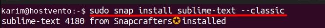 Installing Sublime Text with Snap