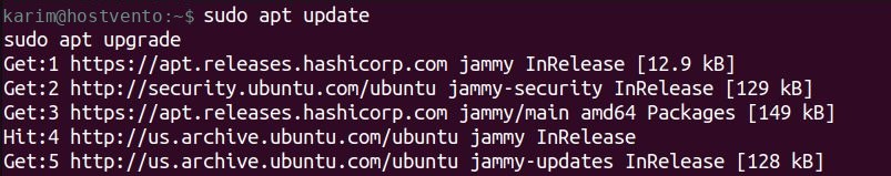 Updating the system