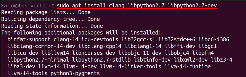 Installing the dependencies