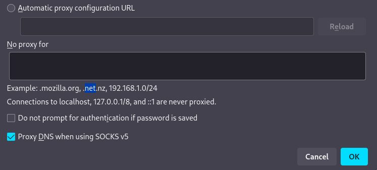 Proxy DNS enabled
