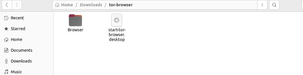 Starting Tor Browser