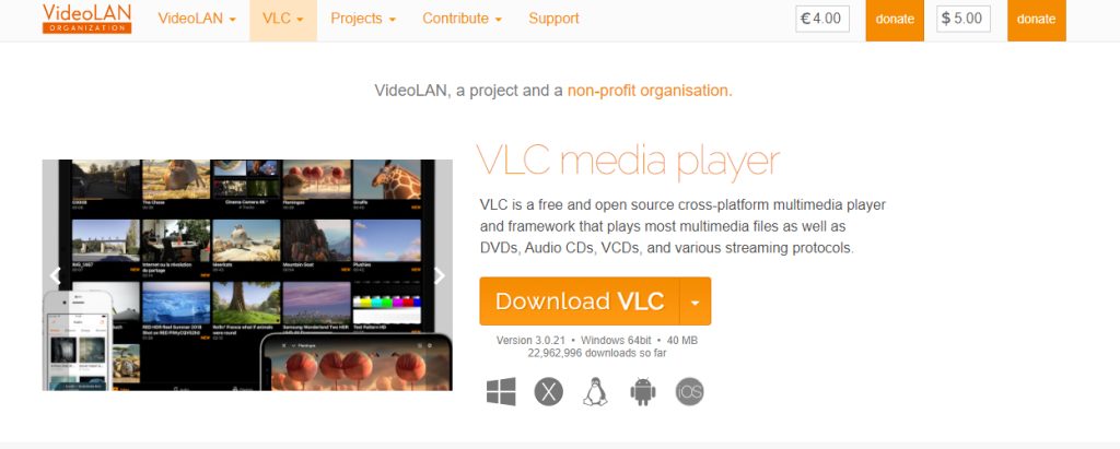 The official VLC page