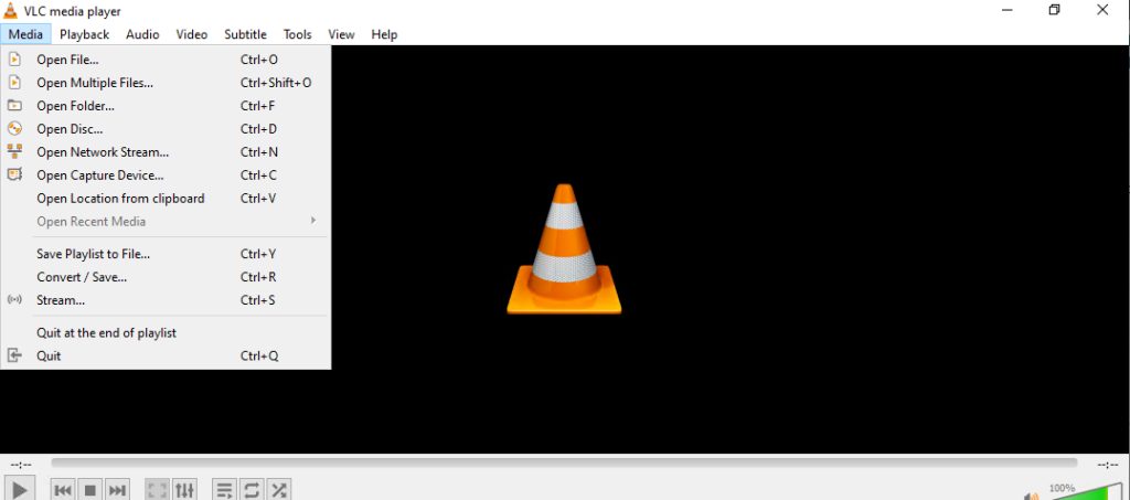 Opening a file in VLC