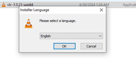 Selecting the VLC language