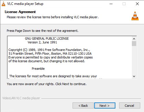The license agreement