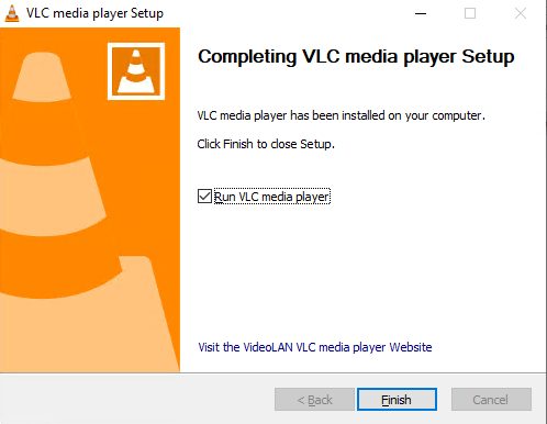 Completing the VLC setup