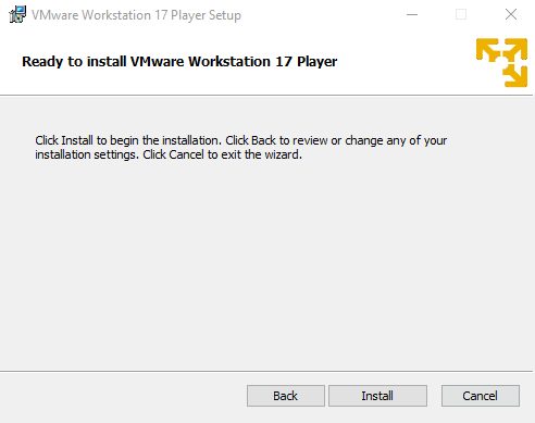 The installation wizard