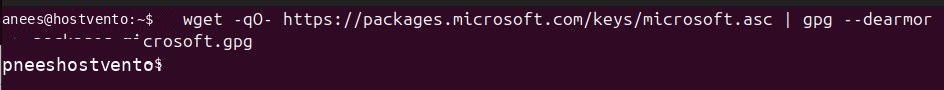 Downloading the Microsoft key