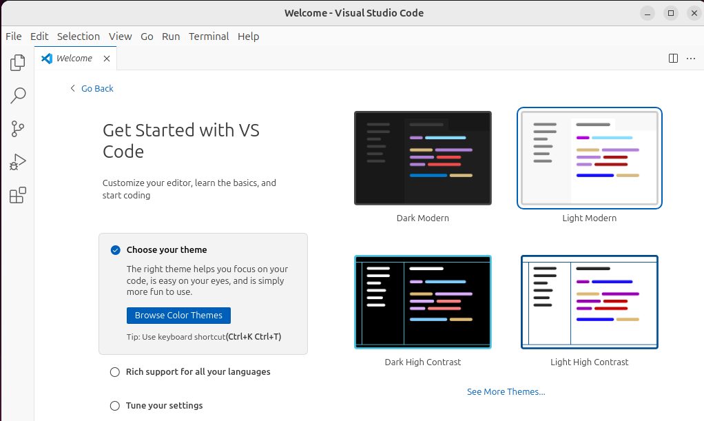 VS Code running