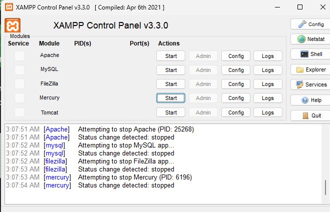Opening the control panel