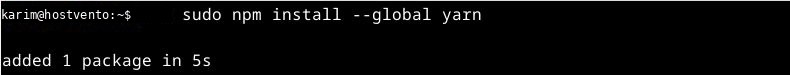 Installing Yarn globally with npm